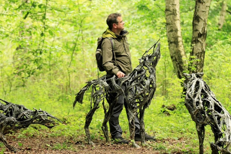 Manuel Andrack auf dem Kunstwanderweg, Foto: Saenger