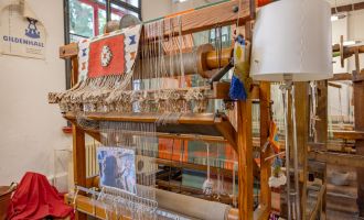 Die Webstühle in der Handweberei, Foto: Martin Karnbach, Lizenz: Gemeinde Schwielowsee